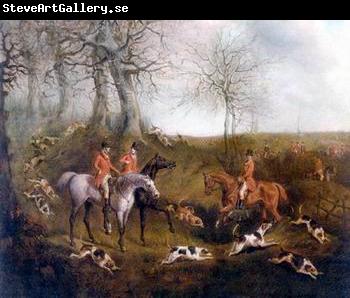 unknow artist Classical hunting fox, Equestrian and Beautiful Horses, 033.